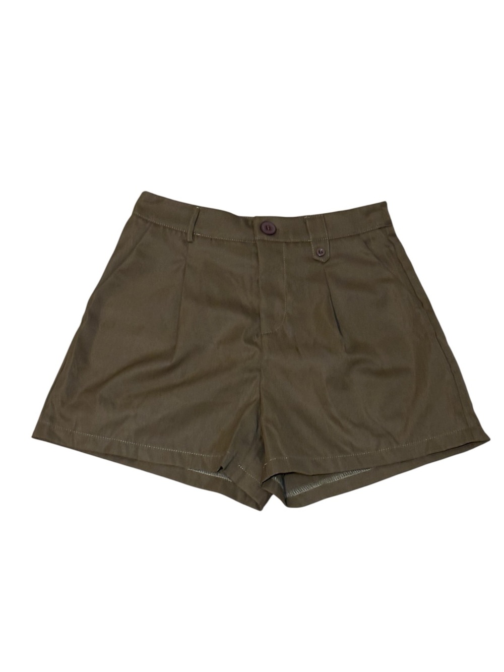 Women's Chocolate Brown High-Waisted Shorts - Size Medium